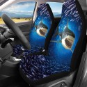 Universal Car Foot Pad Front Rear Floor Mats Cover Washable Sharks Pattern