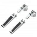 1inch 1-1/4inch Universal Motorcycle Chrome Clamp On Foot Pegs For Haley/Honda