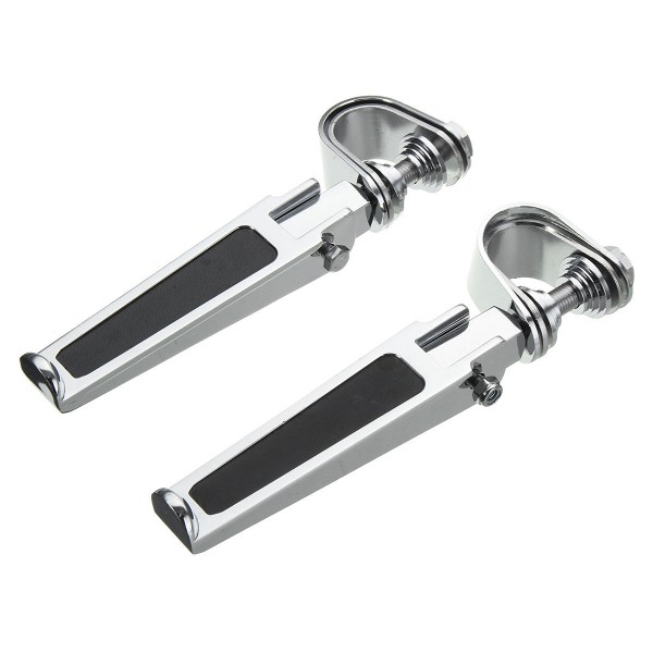 1inch 1-1/4inch Universal Motorcycle Chrome Clamp On Foot Pegs For Haley/Honda