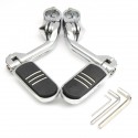 32mm 1.25Inch Adjustable Chrome Rear Foot Pegs Pedals For Harley Davidson