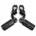 Black 1.25inch 3.2cm Adjustable Foot Pegs Pedals Rear Short Type For Harley