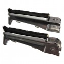 Front Foot Pegs Black For Kawasaki Honda Yamaha