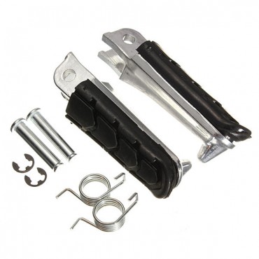 Front Foot Pegs Black For Kawasaki Honda Yamaha