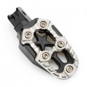 Motorcylce Bike Foot Pegs Pedals Treadles Footrest Foot Peg Universal Aluminum Alloy Sliver Black