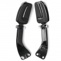 Pair Passenger Sport Foot Pegs Mounting Brackets Black Aluminum For Harley