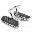 Rear Passenger Chrome Foot Board With Bracket Holder For Harley Touring 93-16