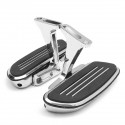 Rear Passenger Chrome Foot Board With Bracket Holder For Harley Touring 93-16