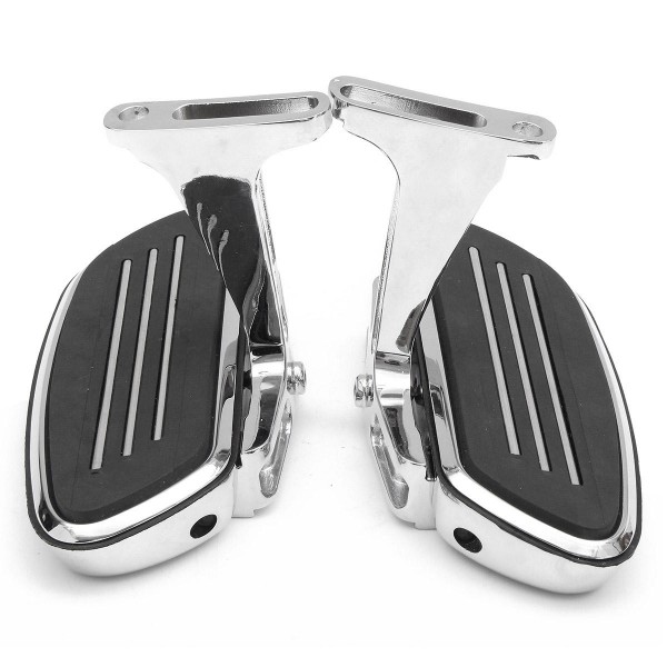 Rear Passenger Chrome Foot Board With Bracket Holder For Harley Touring 93-16