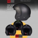 Retro Motorcycle Matte Black Helmet Safety Male With Goggles
