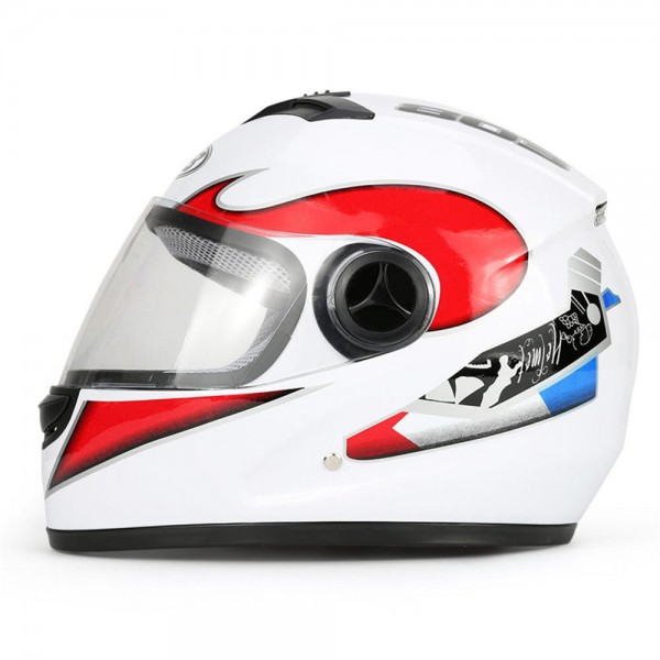 Motorcycle Full Face Helmet HD Anti-fog Lens Breathable Unisex Universal With Neck Protection