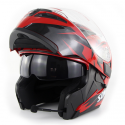 DOT 955 Motorcycle bluetooth Full Face Helmet Eye Style Flip Up Double Visors Helmets With BT Headset Earphone