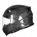 GXT 12K Carbon Fiber Double Lens Snake Pattern Moto Motorcycle Full Face Helmet Antifogging Ventilation Men And Women Four Seasons DOT Certification 602