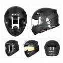 GXT 12K Carbon Fiber Double Lens Snake Pattern Moto Motorcycle Full Face Helmet Antifogging Ventilation Men And Women Four Seasons DOT Certification 602