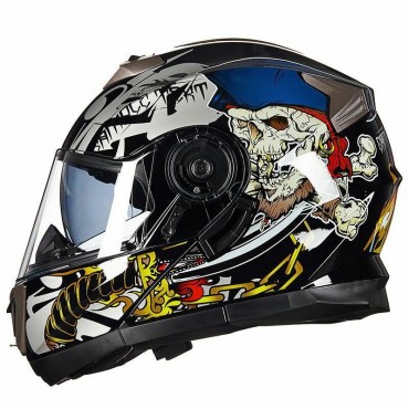 GXT 160 Flip Up Motorcycle Full Face Helmet Double Lens Casco Racing Capacete