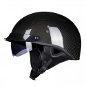 GXT 510 DOT Motorcycle Half Face Helmet Carbon Fiber Open Face Vintage Moto Chopper Scooter Racing Motorbike Helmets