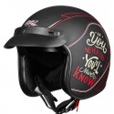 GXT A303 ECE Motorcycle 3/4 Face Color Carbon fiber Retro Helmet Motorbike Scooter Crash Visor