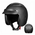 GXT A303 ECE Motorcycle 3/4 Face Color Carbon fiber Retro Helmet Motorbike Scooter Crash Visor