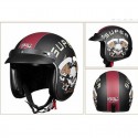 GXT A303 ECE Motorcycle 3/4 Face Color Carbon fiber Retro Helmet Motorbike Scooter Crash Visor