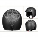 GXT A303 ECE Motorcycle 3/4 Face Color Carbon fiber Retro Helmet Motorbike Scooter Crash Visor