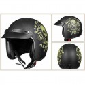 GXT A303 ECE Motorcycle 3/4 Face Color Carbon fiber Retro Helmet Motorbike Scooter Crash Visor