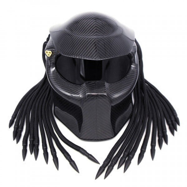 Hunter Carbon Fiber Motorcycle Full Face Helmet Iron Warrior Helmet Light DOT Safety Certification High Quality