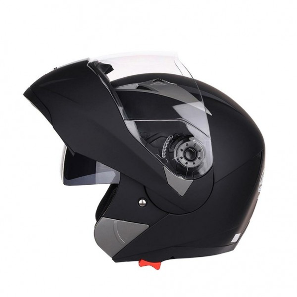 JK105 Motorcycle Helmet Flip Up Unveiled Headpiece With Double Lens Electric Bike Men Anti-Fog All Seasons Helmets