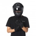 Motorcycle Dual Visor Full Face Helmet With/Without bluetooth Music Headset Gloves