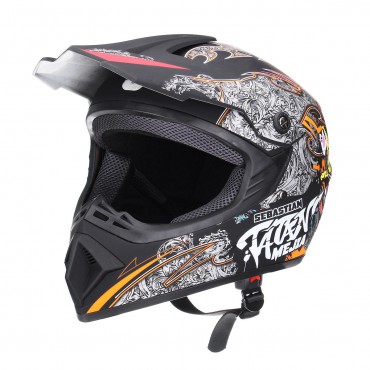 Motorcycle Off Road Lightweight Dirt Bike Helmet Full Face Visor Racing Head Protect Safety