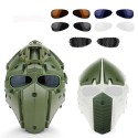 Multifunctional Motorcycle Motocross Anti-shock Tactical Military Adjustable Helmet+Fan+Mask+Goggles