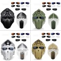 Multifunctional Motorcycle Motocross Anti-shock Tactical Military Adjustable Helmet+Fan+Mask+Goggles
