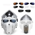 Multifunctional Motorcycle Motocross Anti-shock Tactical Military Adjustable Helmet+Fan+Mask+Goggles