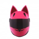 Motorcycle Full Face Helmet Women Cat Ear Women Personality 5 Colors