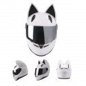 Motorcycle Full Face Helmet Women Cat Ear Women Personality 5 Colors