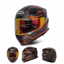 24K Carbon Fiber Fluorescent Len Motorcycle Helmet Full Face Moto Casco Motor bike Racing Casque Cycling Capacete X7