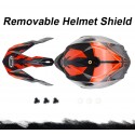 ECE Motocross Full Face Protective Safety Adult Motorcycle Off-road Helmet Flip Up Sun Shield Cover SM633