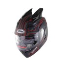 Motorcycle Full Face Helmet Dual Lens Anti-UV Anti-Scratch With Horn