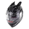 Motorcycle Full Face Helmet Dual Lens Anti-UV Anti-Scratch With Horn