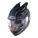 Motorcycle Full Face Helmet Dual Lens Anti-UV Anti-Scratch With Horn