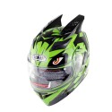 Motorcycle Full Face Helmet Dual Lens Anti-UV Anti-Scratch With Horn