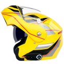 Waterproof Motorcycle Full Face Helmet With bluetooth Music FM Double Visors Removable