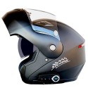Waterproof Motorcycle Full Face Helmet With bluetooth Music FM Double Visors Removable