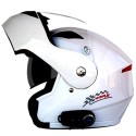Waterproof Motorcycle Full Face Helmet With bluetooth Music FM Double Visors Removable