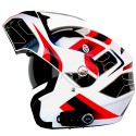 Waterproof Motorcycle Full Face Helmet With bluetooth Music FM Double Visors Removable