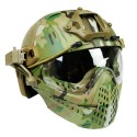 CS Army Tactical Helmet With Mask Motorcycle Hunting Riding Outdoor