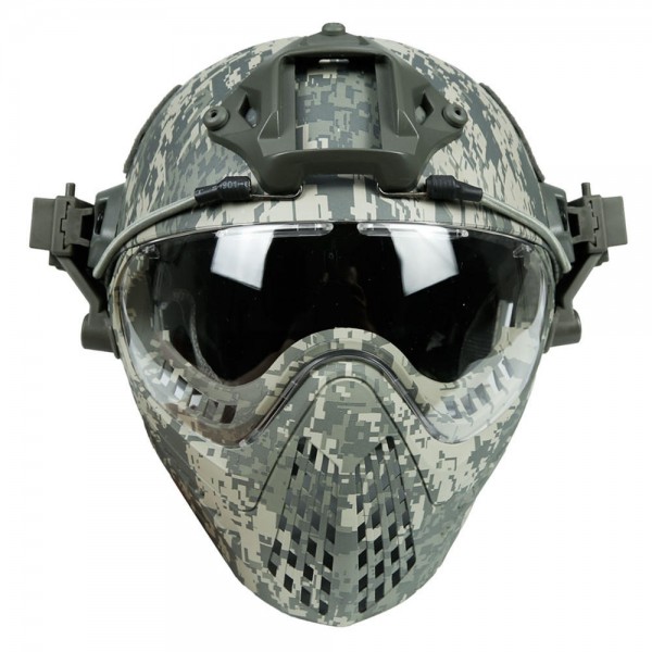 CS Army Tactical Helmet With Mask Motorcycle Hunting Riding Outdoor