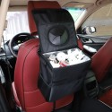 Waterproof Car Trash Cans with Lid Bin Waste Basket Storage Garbage Bag Organizer