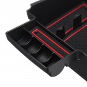 ABS Car Armrest Organizer Center Console Storage Box with Non-slip Pads for Audi Q5 2009-2017