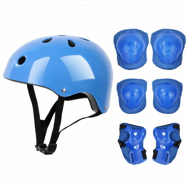 7PCS Set Boys Girls Kids Safety Skating Bike Helmet Knee Elbow Protective Gear