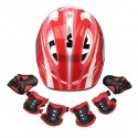 7PCS/Set Kids Boy Girl Safety Helmet Knee Elbow Pads For Cycling Skate Bike Riding