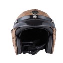 Retro Chopper Motocross Motorcycle PU Leather Half Face Helmet